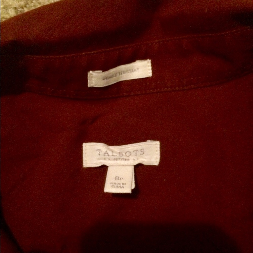 Talbots Button Down Size 8P - Picture 2 of 3